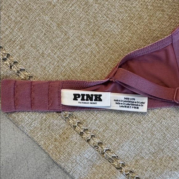 Pink Victoria's Secret Wireless Push Up Dusty Rose Bra - Picture 4 of 5